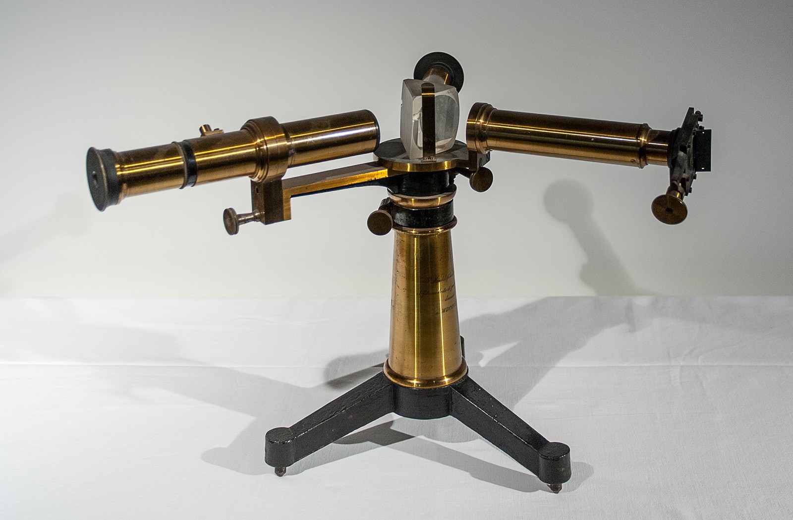 A spectrograph made to investigate the characteristics of crystal specimens, owned by Paul Mendelssohn Bartholdy.  Staatsbibliothek zu Berlin PK, Music Department with Mendelssohn Archive, MA BA 355.